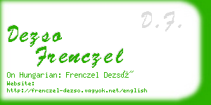 dezso frenczel business card